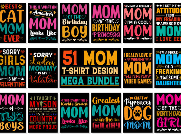 Mom t-shirt design bundle-mom lover t-shirt design bundle