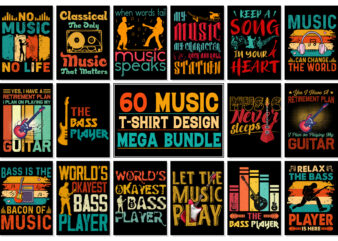 Music T-Shirt Design Bundle-Trendy Music T-Shirt Design