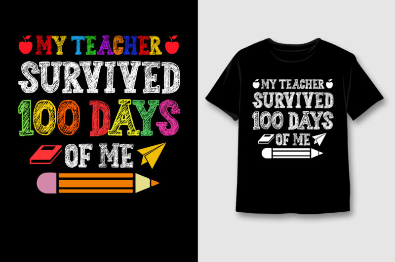 100 Days Of School T-Shirt Design Bundle