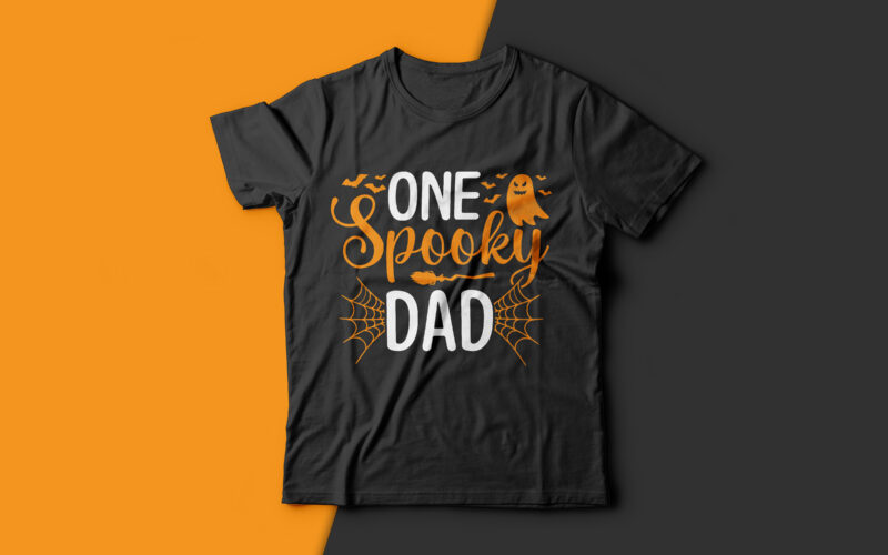 One Spooky Dad - Dad t shirt, dad halloween t shirt design,boo t shirt,halloween t shirts design,halloween svg design,good witch t-shirt design,boo t-shirt design,halloween t shirt company design,mens halloween t