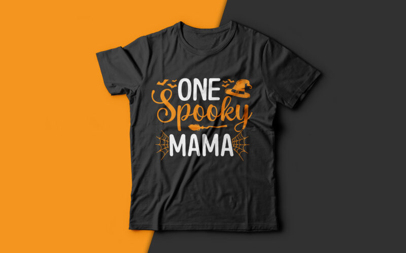 One Spooky Mama - halloween t shirt design,mom t shirt,mom halloween, spooky mama,boo t shirt,halloween t shirts design,halloween svg design,good witch t-shirt design,boo t-shirt design,halloween t shirt company design,mens halloween