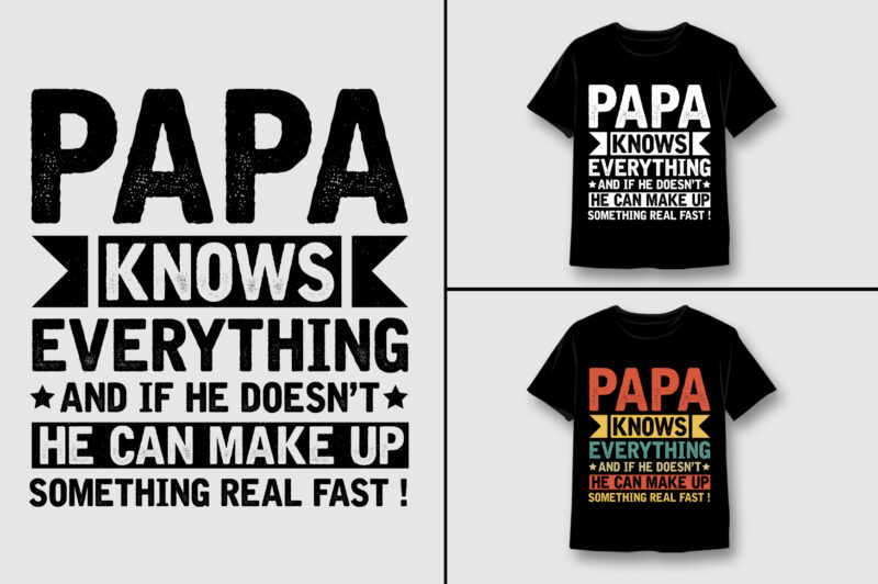 Dad Papa T-Shirt Design Bundle