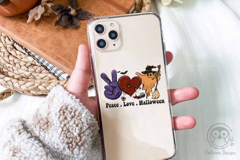 Peace Love Halloween Sublimation Designs