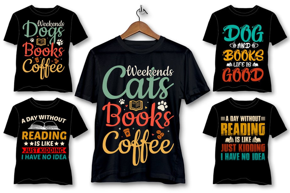 Reading Book TShirt Design BundleBook Lover TShirt Design Bundle