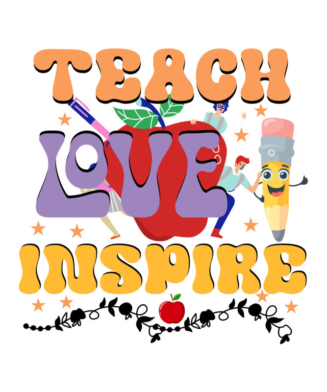 Retro teacher png sublimation ,teacher svg bundle ,teacher bundle ,teacher sublimation bundle, sublimation bundle, teach love inspire ,teaching is a work of heart ,teachers plant seeds that grow forever ,it’s