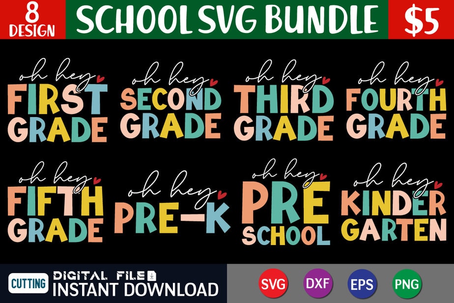 Back to School Mega SVG Bundle, Hello School SVG, Teacher svg, School ...