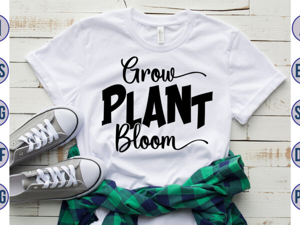 Grow plant bloom svg t shirt design template