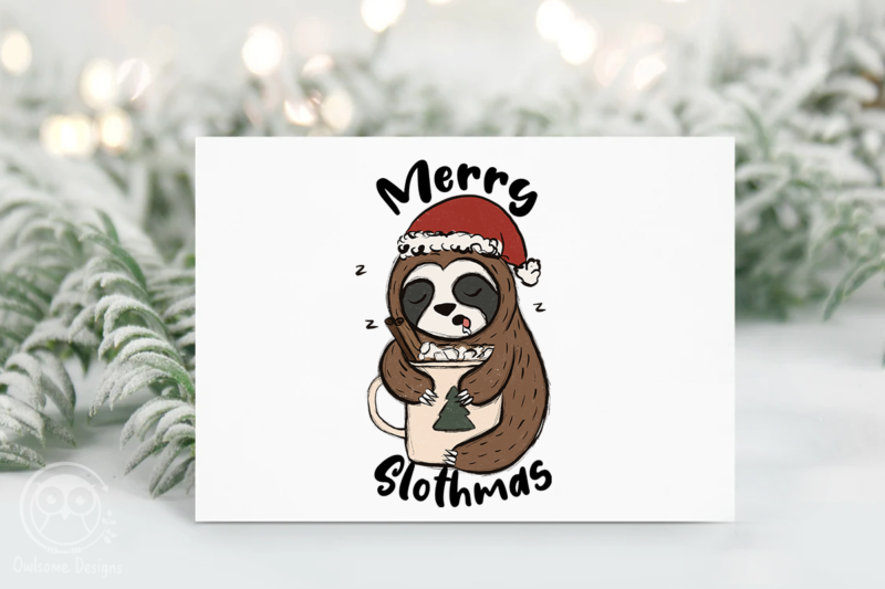 Sloth Christmas Sublimation