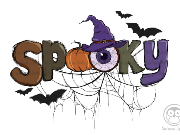 Spooky halloween sublimation designs