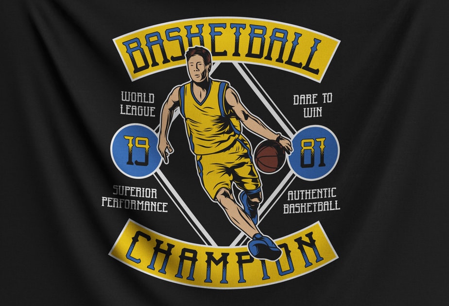 Champion Basketball Vector t-shirt design - Buy t-shirt designs