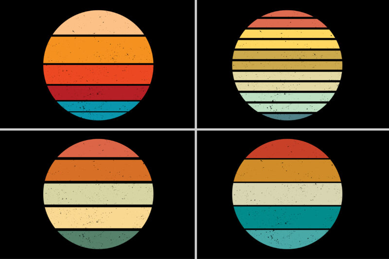 Sunset T-Shirt Design Graphic Bundle