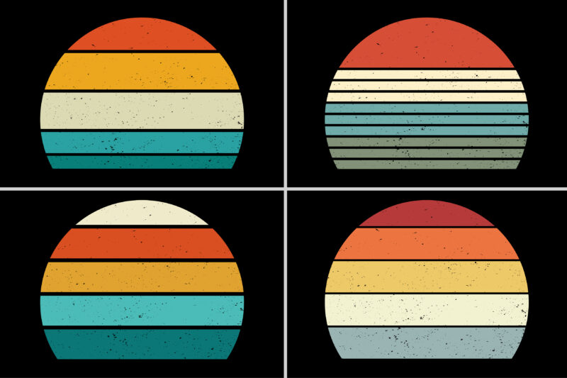 Sunset T-Shirt Design Graphic Bundle