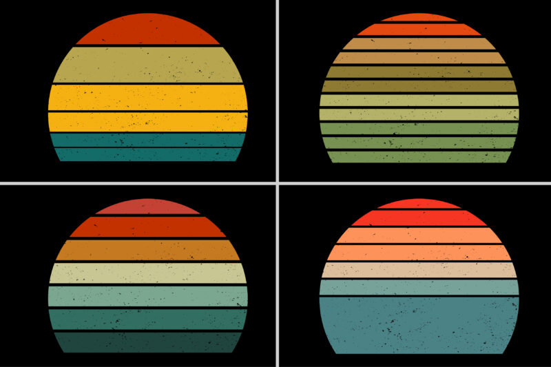 Sunset T-Shirt Design Graphic Bundle