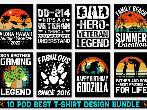 T-shirt design bundle-pod best selling t-shirt design bundle