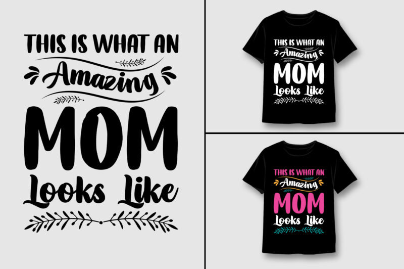 Mom T-Shirt Design Bundle-Mom Lover T-Shirt Design Bundle