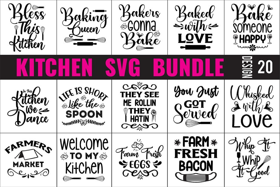 Kitchen SVG Bundle - Buy t-shirt designs