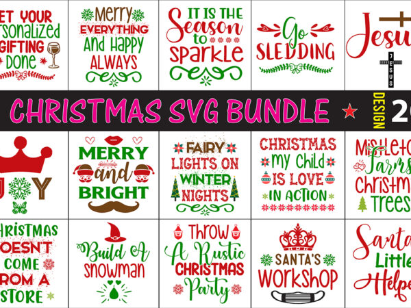 Christmas svg bundle t shirt vector file