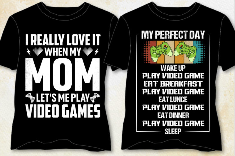 Video Game T-Shirt Design-Video Game Lover T-Shirt Design