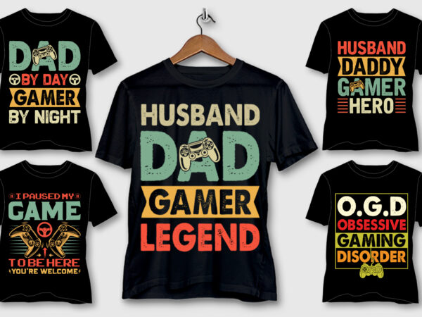 Video game t-shirt design bundle