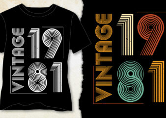 Vintage 1981 Birthday T-Shirt Design