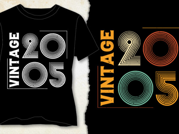 Vintage 2005 birthday t-shirt design