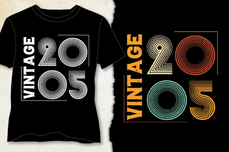 Vintage 2005 Birthday T-Shirt Design