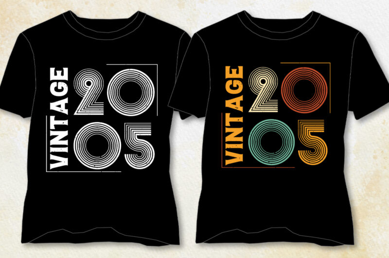 Vintage 2005 Birthday T-Shirt Design