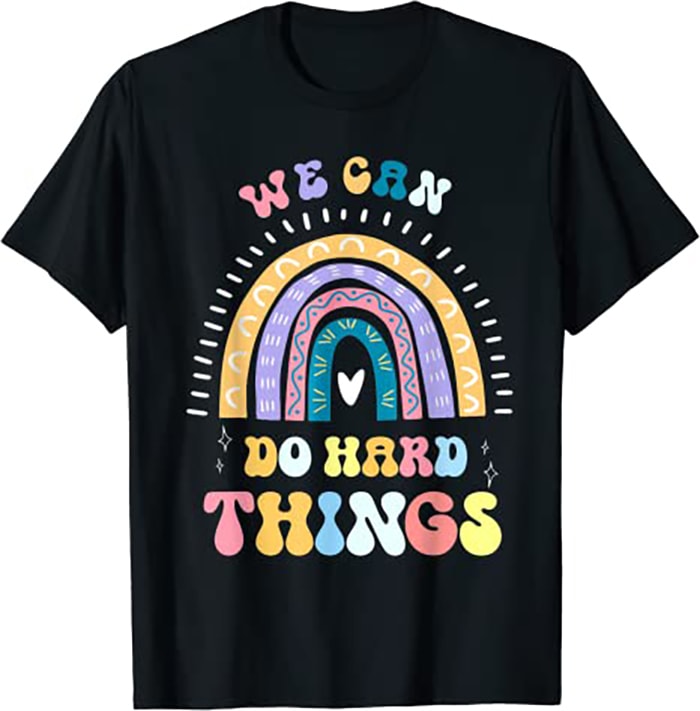 We Can Do Hard Things Funny Back To School Vintage - Buy t-shirt designs