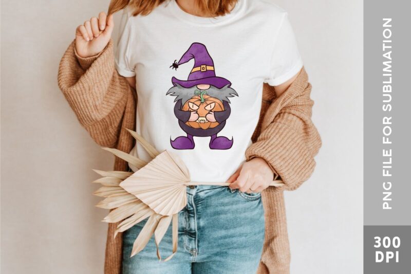 Witchy Gnomes PNG Sublimation, Halloween Gnome PNG Bundle, Halloween Witch Gnome Bundle, Spooky Gnome T-shirt Designs