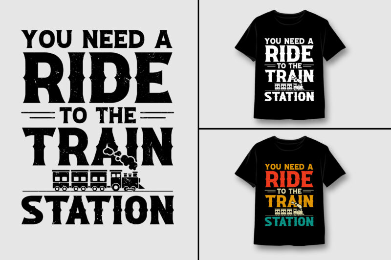 Train Lover T-Shirt Design Bundle