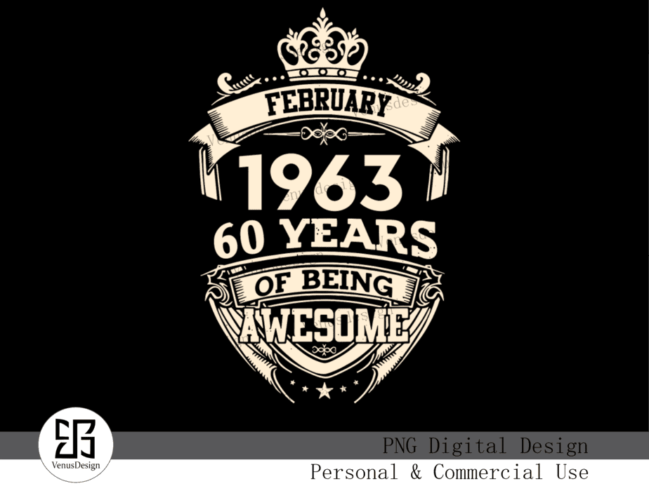 June 1963 60 Years Of Being Awesome Svg, Birthday Svg, 60th Birthday ...