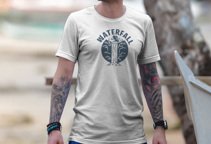 Waterfall Outdoor Tshirt Design