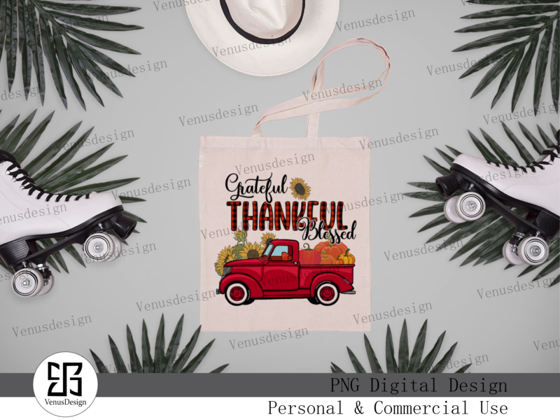 Grateful Thankful Blessed Sublimation Tshirt Design