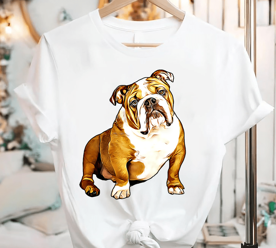 Bulldog T-Shirt, British Bulldog Tee, Adult Bulldog T-Shirt, Unisex Dog ...