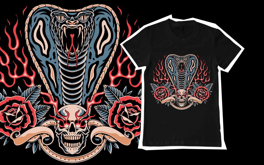 King cobra t-shirt design - Buy t-shirt designs