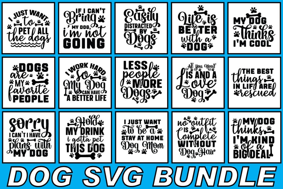 Dog SVG Bundle - Buy t-shirt designs