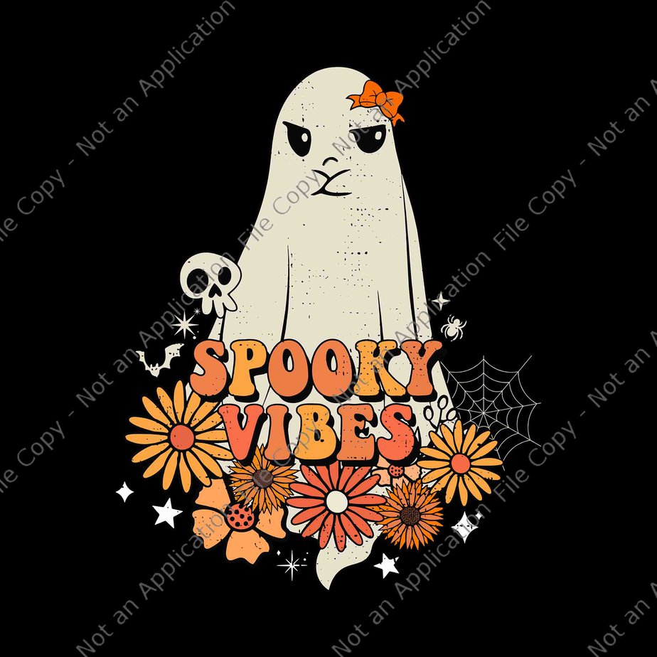 Groovy Spooky Vibes Halloween Ghost Spooky Season Svg Spooky Vibes Svg Halloween Svg Shost 8736