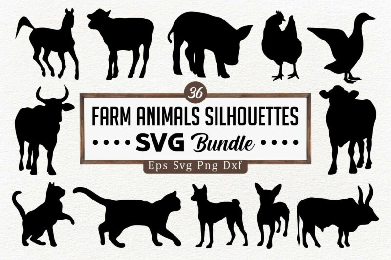 Clipart SVG Mega Bundle, Black and White Clipart, Silhouettes Clipart SVG