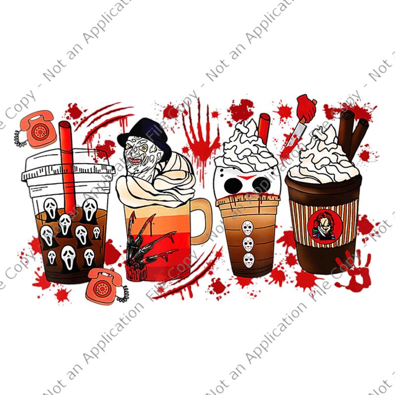 Horror Movie And Coffee Halloween Spooky Season Fall Coffee Png, Horror Movie Halloween Png, Friend Movie Halloween Png, Halloween Png, Gnome Witch Halloween Pumpkin Autumn Fall Holiday 2022 Png, Gnome