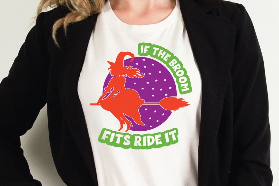 if the broom fits ride it t shirt graphic design,Halloween t shirt