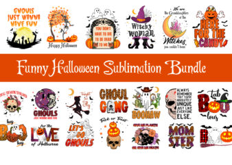 Funny Halloween Sublimation Bundle Tshirt Design