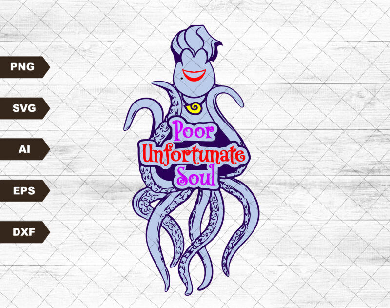 Ursula svgs. Villain’s. Cricut cut files. Custom T-Shirts. Poor Souls. Little Mermaid svgs.