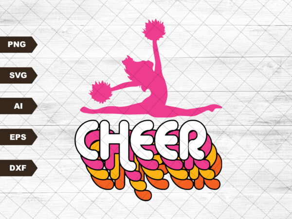 Cheer boho wave digital design – instant download – svg printable – sublimation design