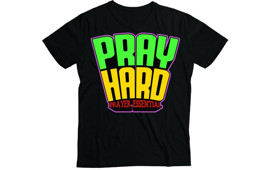 pray hard pray essentials religious t-shirt design Bible's verse - Buy ...