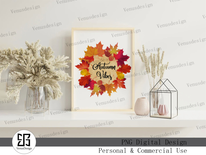 Autumn Vibes Letter Sublimation, Tshirt Design