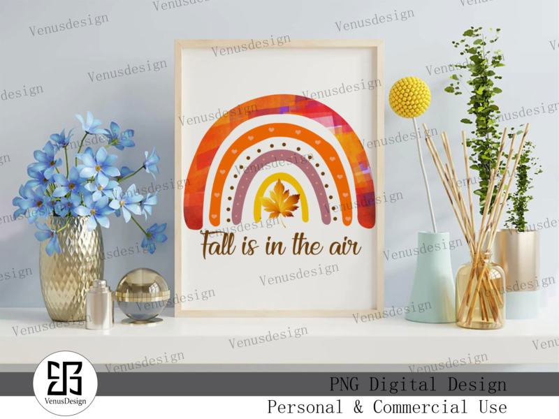 Fall Is In The Air Rainbow Sublimation, Tshirt Design