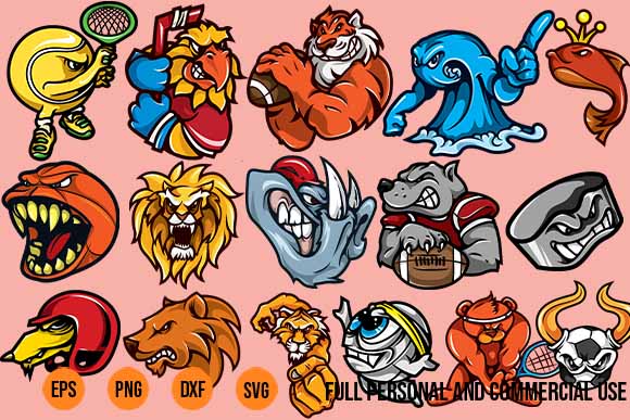 58 mascots vector sport designs ready for print png