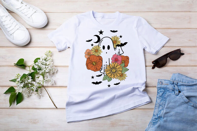 Retro Halloween Sublimation Bundle Tshirt Design