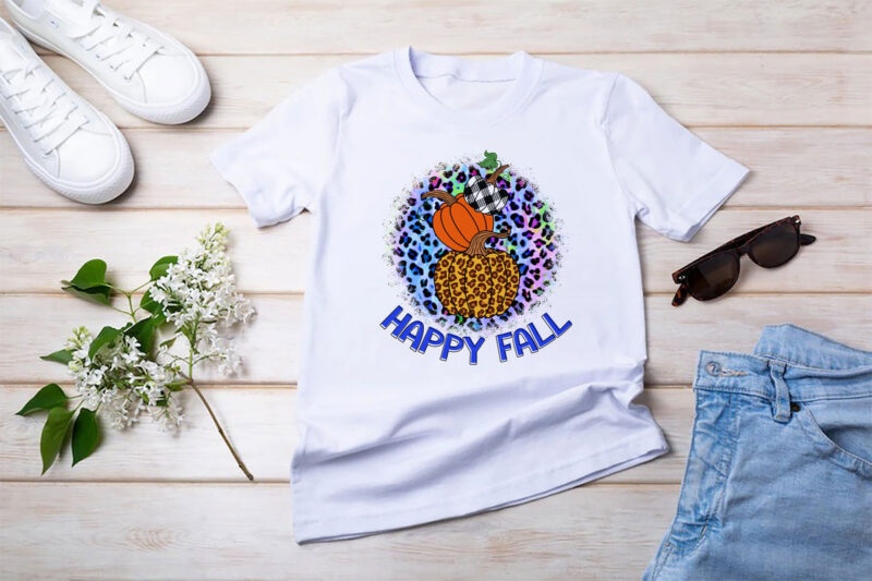 Happy Fall Y’all Sublimation Bundle, Fall Png Tshirt Design