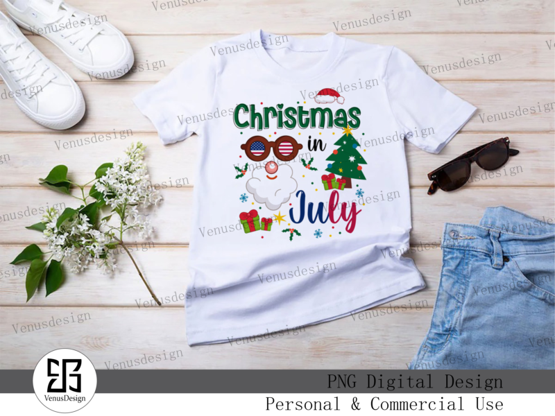 Christmas In July Sublimation Bundle Tshirt Design